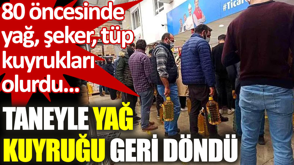 YenicagGazetesi's tweet photo. 80 öncesinde yağ, şeker, tüp kuyrukları olurdu...  Taneyle ‘yağ kuyruğu’ geri döndü!
https://t.co/Fvgz9HB6A8 https://t.co/087lC2hKdV