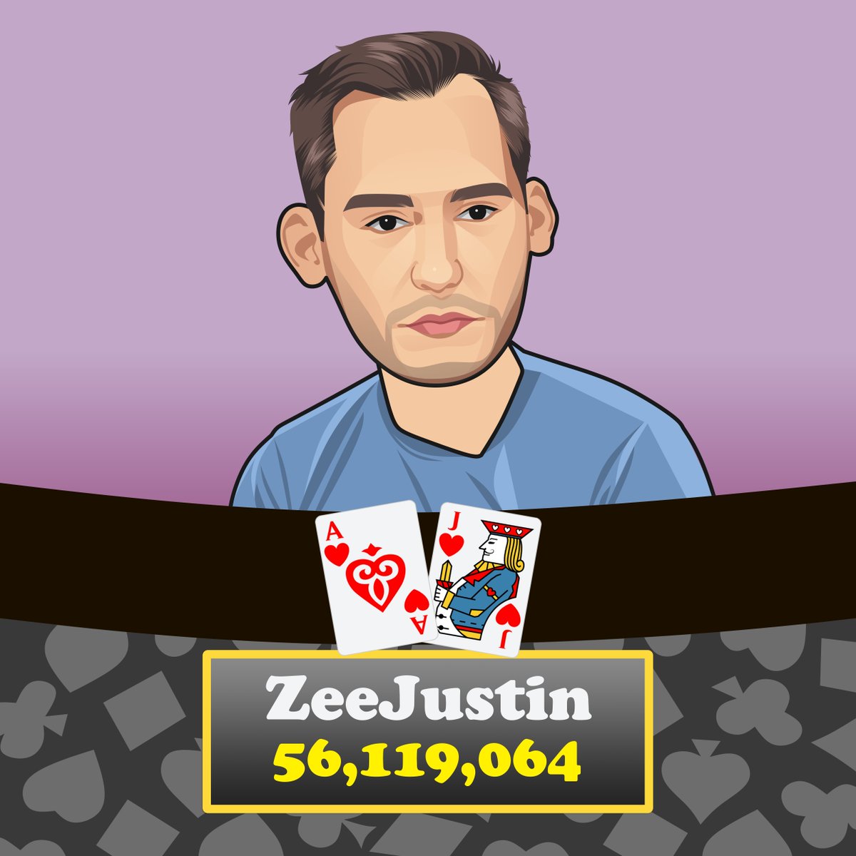 Inspired by <a href="/JustinBonomo/">Justin Bonomo 🇵🇸</a> AKA Bonologic who currently sits at number 2 on the All-Time Money List with live earnings of over $56,000,000💸
#pokerlegendsnft