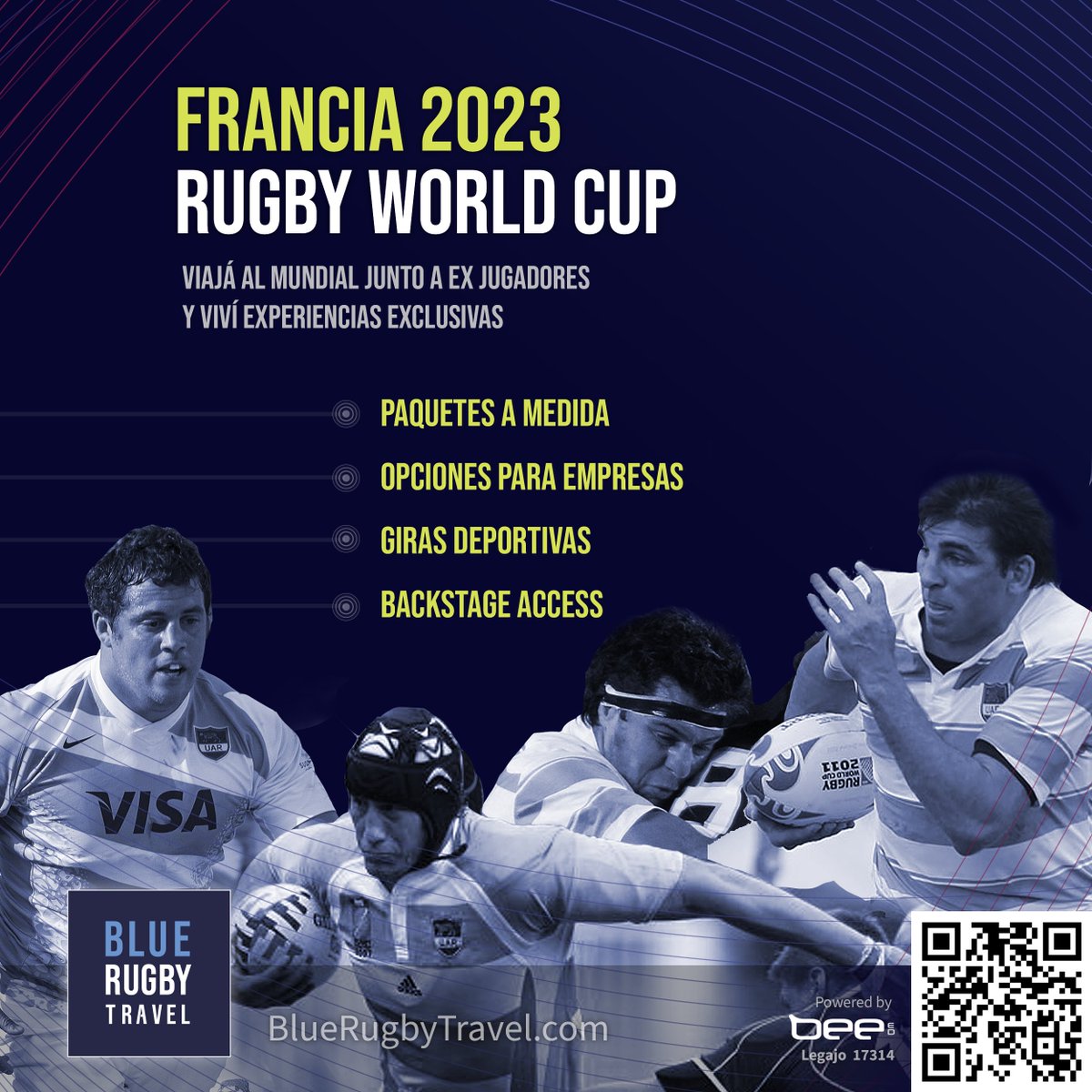 BRugbyTravel's tweet photo. Les presentamos Blue Rugby Travel, para que vivas una experiencia única y a medida viajando a la #RugbyWorldCup2023 en Francia con de ex jugadores y expertos en el diseño de viajes de alto impacto.
Consultanos!
@EuseGuinazu @patoalbacete @fariasflaco @manuchocarizza @jaescolar https://t.co/sZzHSG07CQ