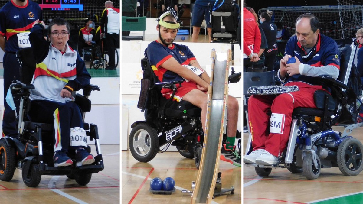 dxtadaptado's tweet photo. Tres españoles se cuelan en las semifinales del Europeo de boccia en Sevilla 🏆🔵🔴⚪️ Amagoia Arrieta, Wafid Boucherit ‘Fido’ y Vasile Agache lucharán por las medallas en la competición individual  📰 NOTICIA de @JesusOrtizDXT ➡️ https://t.co/H0GbdzGLa5 https://t.co/WOFsrnVrWw