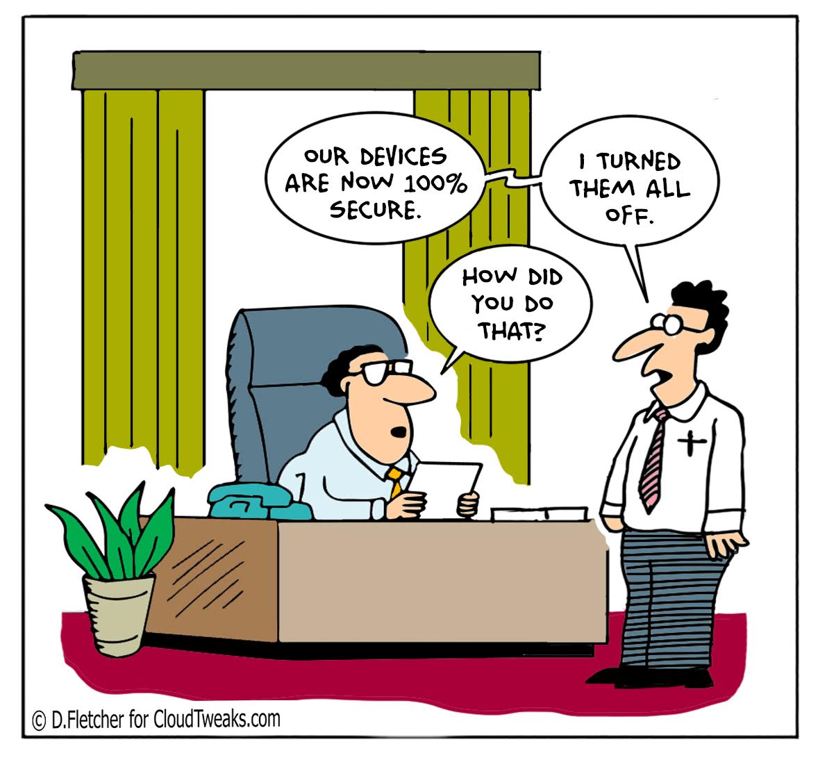 bulletproof_IT's tweet photo. Although a secure strategy for #security, I have a feeling this will hinder productivity… #SaturdayFunny #CybersecurityProblems https://t.co/fNX2r1Hpw4