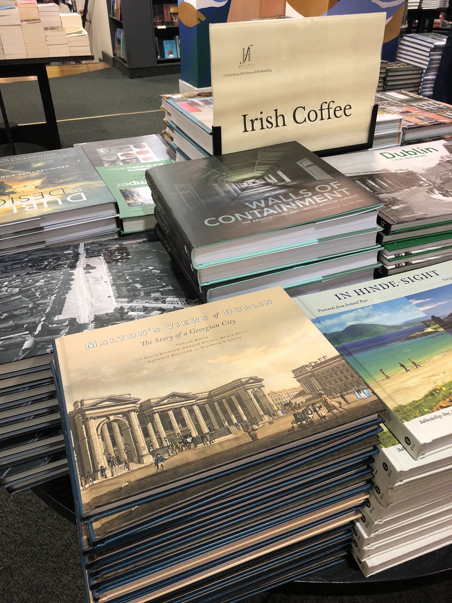 Martello_Books's tweet photo. Wonderful pile of copies of ‘Malton’s Views of Dublin: The Story of a Georgian City’ here on the table of coffee table books at the mighty @Hodges_Figgis #Christmas #xmassorted for Georgian Dublin fans…. @littlemuseumdub https://t.co/sMMkvFqBsj