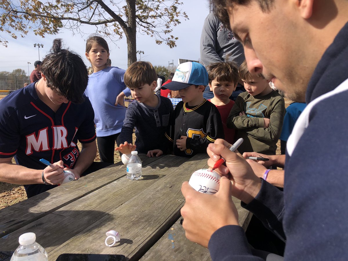 MRAAthletics's tweet photo. Relationships Matter 

Thankful for these current @OleMissBSB and @MRABaseball players and what they mean to these kids at a baseball ⚾️ birthday party. 

#ProcessOfTheShips https://t.co/vJ0gB7TEUg
