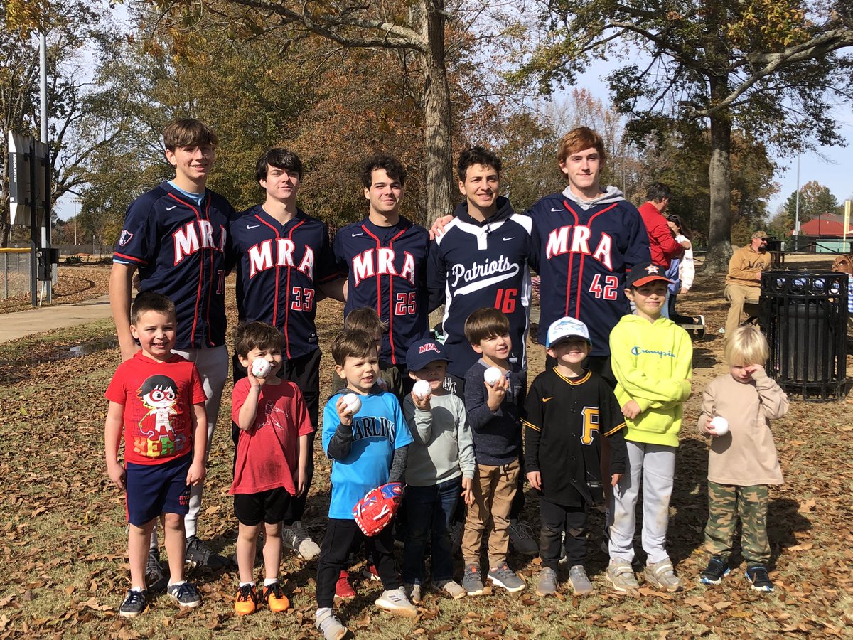 MRAAthletics's tweet photo. Relationships Matter 

Thankful for these current @OleMissBSB and @MRABaseball players and what they mean to these kids at a baseball ⚾️ birthday party. 

#ProcessOfTheShips https://t.co/vJ0gB7TEUg