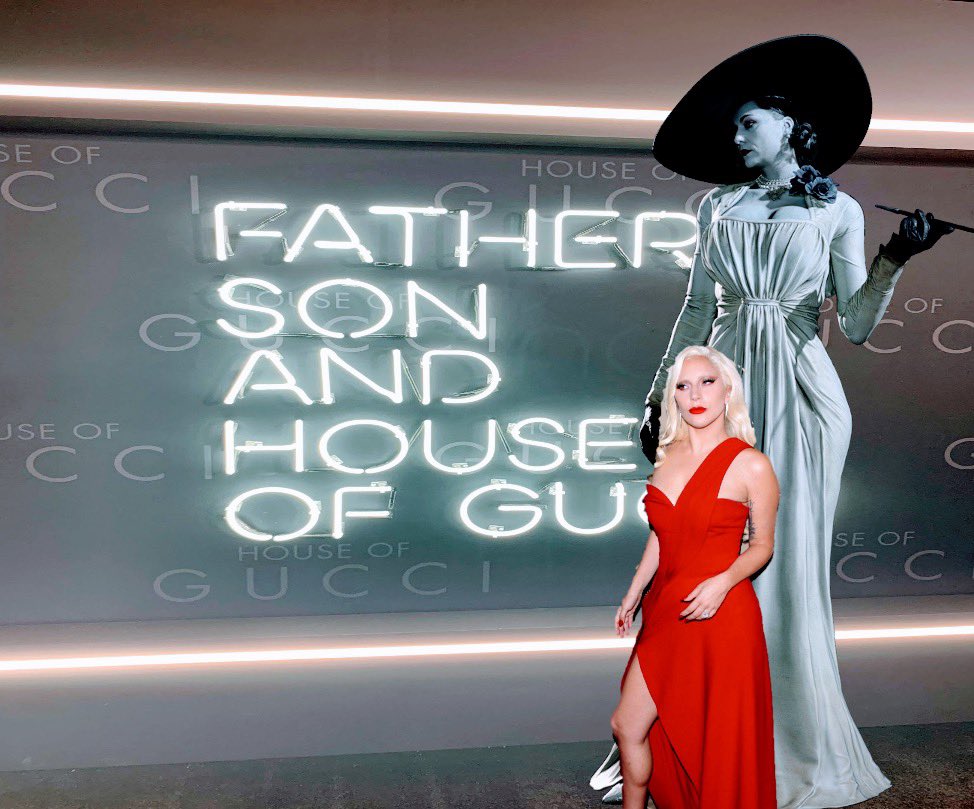 Tall_Lady_RE's tweet photo. And I’m also grateful to my dear Countess @Gagamina for another wonderful week of #HouseOfGucci premieres in NY and LA! Not to sound petty, but I really hate American photographers. The one who cut off my head also lost his… #REBHFun #UnethicalButFair #SteppingOnYou https://t.co/I3syKWIwsT