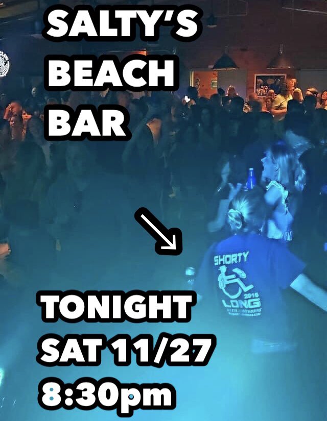 ShortyLongRocks's tweet photo. Tonight Sat 11/27 We Rock @SaltysB !!! #toysfortots #shortylong #belmar #nj #ThanksgivingWeekend continues !!! @CoorsLight the official beer of @ShortyLongRocks  @getskrewed the official whiskey of @ShortyLongRocks thank you @ShorePointDist !!! To book us contact @AtomicMusGroup https://t.co/4iUw1wzxOo