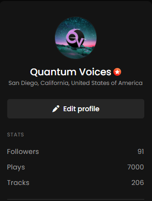 QuantumVoices's tweet photo. Just hit 7k plays!! https://t.co/92Ehclyt0k