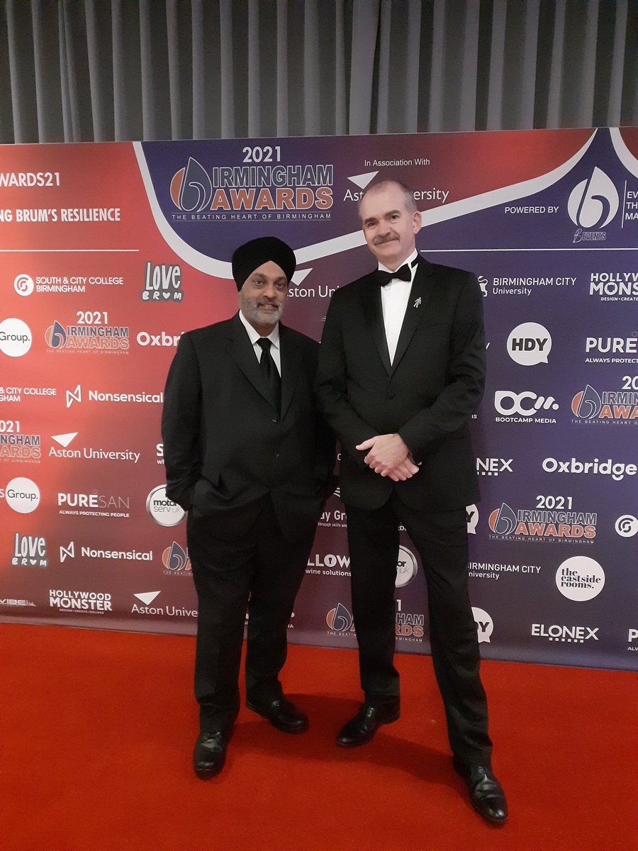 Here we are #BrumAwards21 great to be representing @SFE_Tweets for our contribution to education.  Thanks @HarjitDholak for coming along.