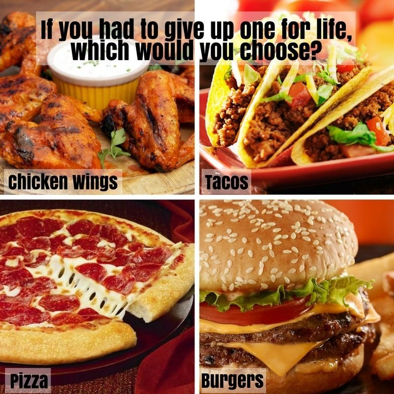 TommyDoyle47's tweet photo. Which one would you choose horror family? 🌮🍕🍔 https://t.co/2gkrfvjMEQ