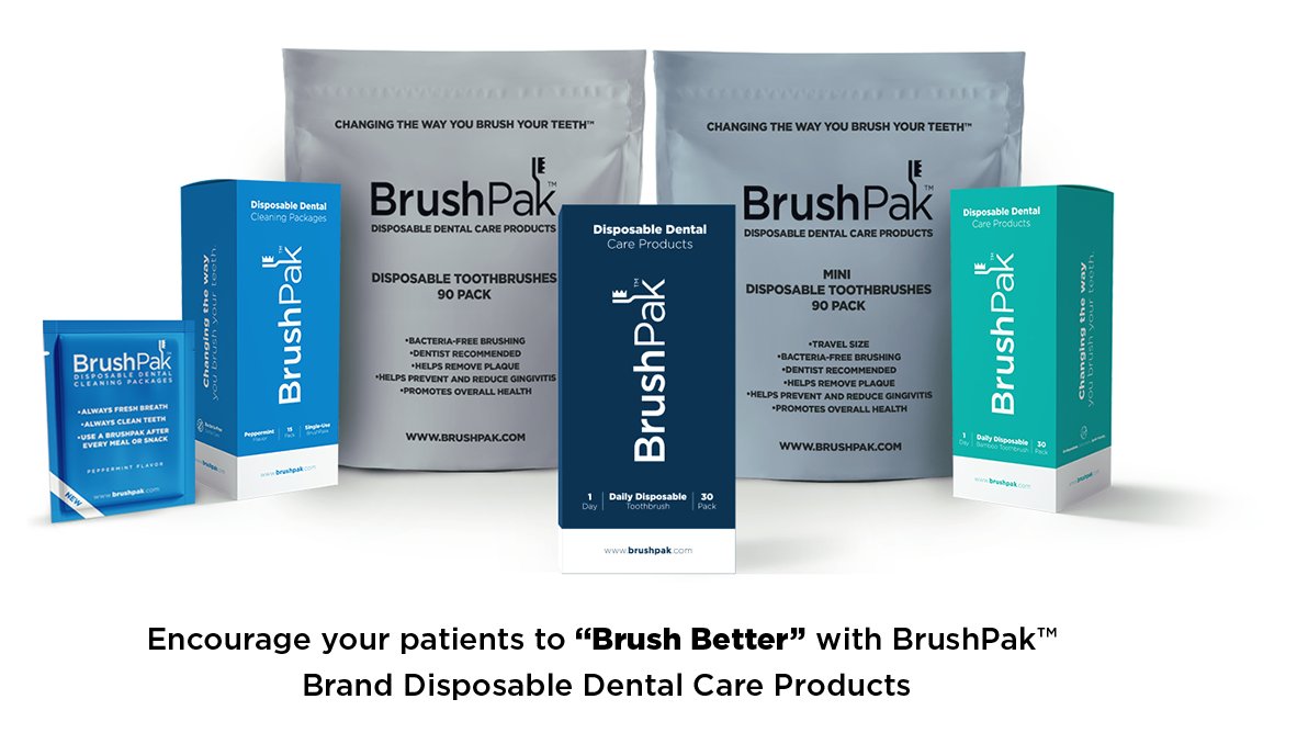 brushpak's tweet image. Act now to get $200 in free BrushPak products ($400 retail) for your dental practice ! This is the perfect time to try our daily disposable dental products Risk Free and add recurring revenue to your dental practice. Sign Up at BrushPak.com. Click on Wholesale.