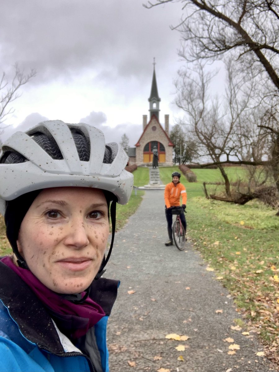 No bad cycling weather just bad cycling gear right? Wind, rain, rainbows …#cyclenovascotia