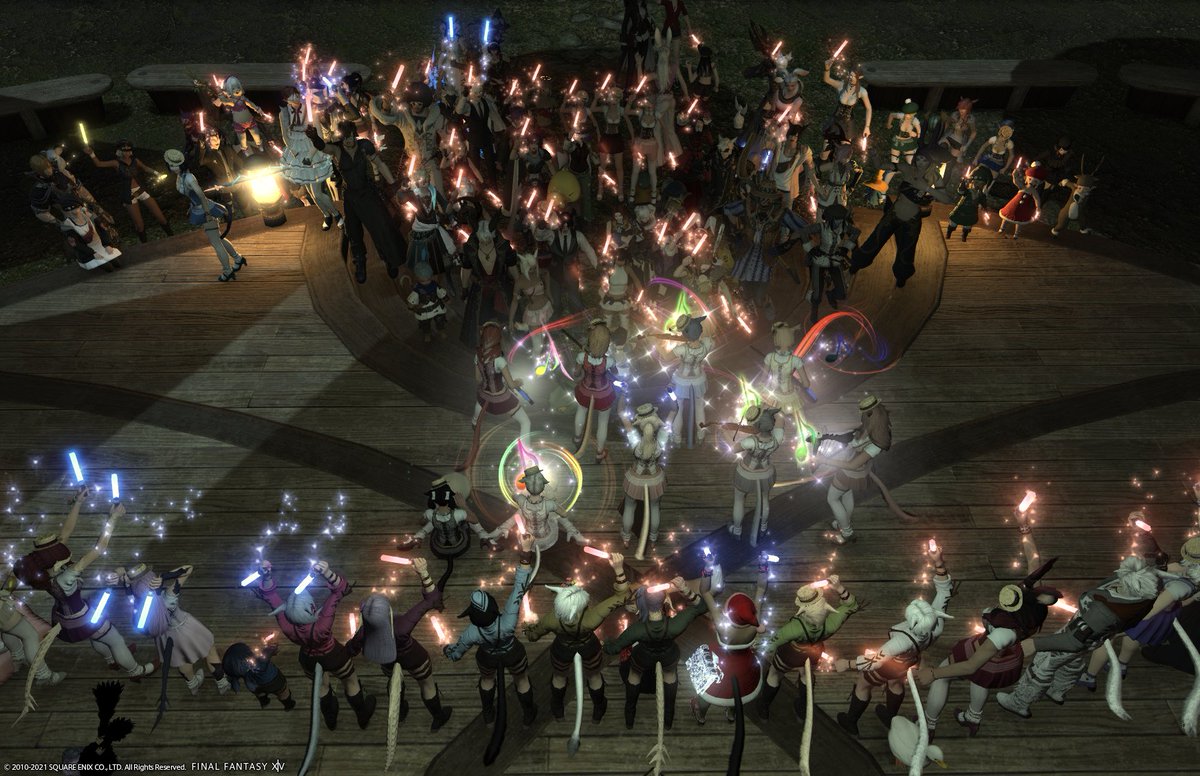 1 Year Mosh Mosh Anniversary event!  Lich Server - Old Gridania - Mih Khetto's Amphitheater NOW!! Come celebrate with us! <a href="/MoshMosh_FFXIV/">Mosh Mosh</a> #FF14  #FFXIV