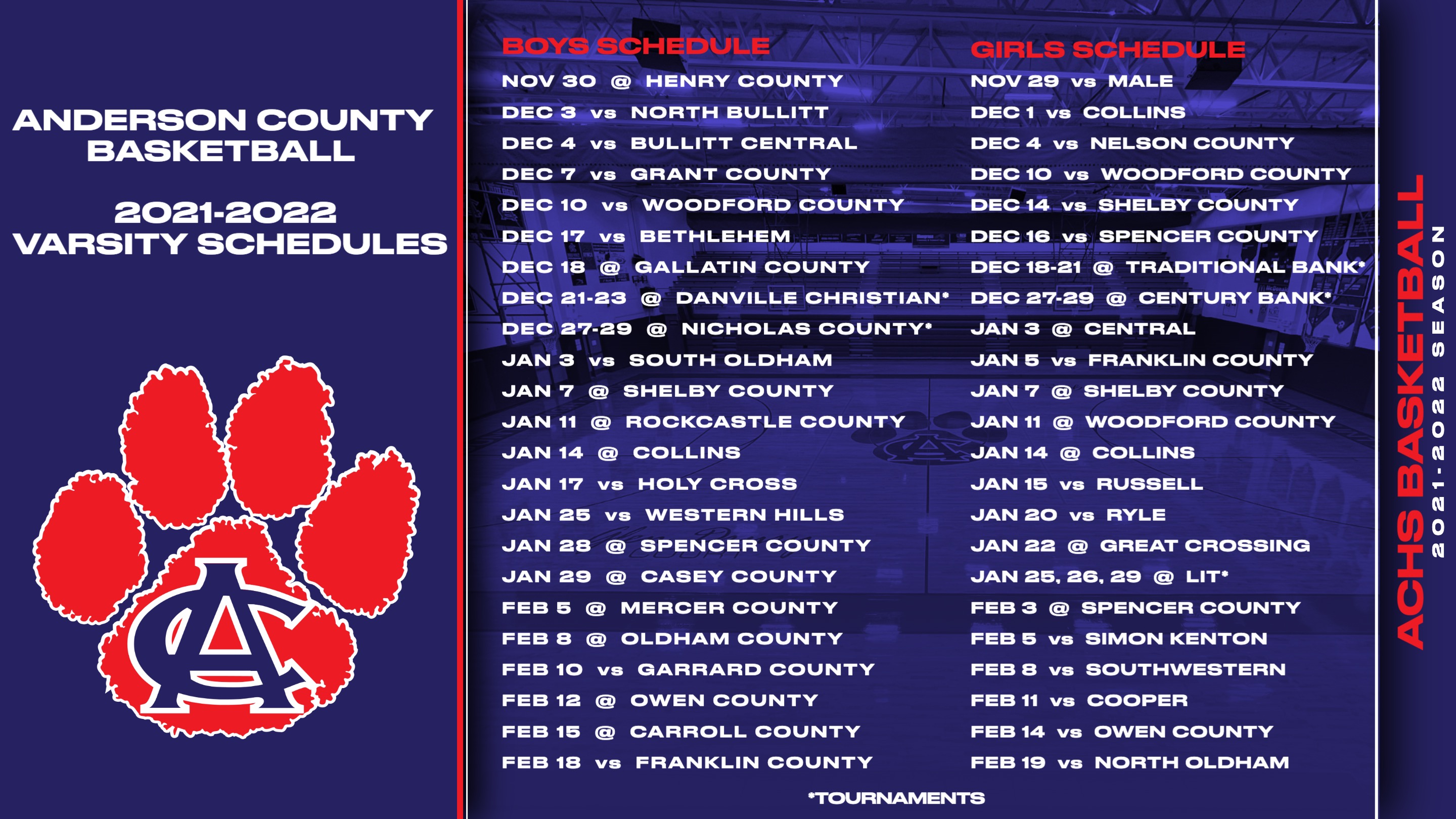 Anderson County Christmas Schedule 2022 Anderson County Schools Athletics On Twitter: "2021-2022 Achs Boys & Girls  Varsity Basketball Schedules #Teamac Https://T.co/7Rapibp3Xv" / Twitter