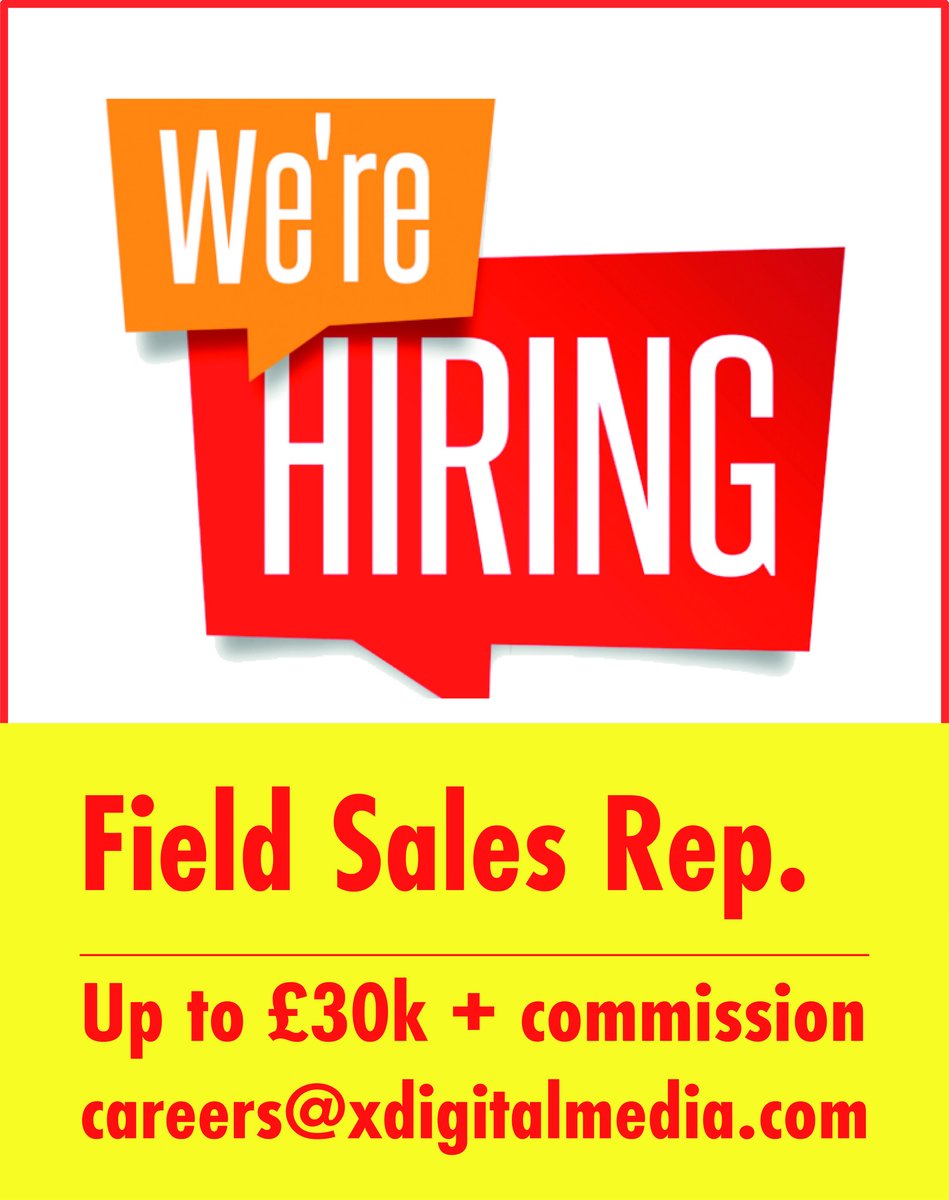 xdigitalmedia_'s tweet photo. We have a Field Sales vacancy
Apply here: https://t.co/Q3JQ8LytcG https://t.co/87EbpXwiwk