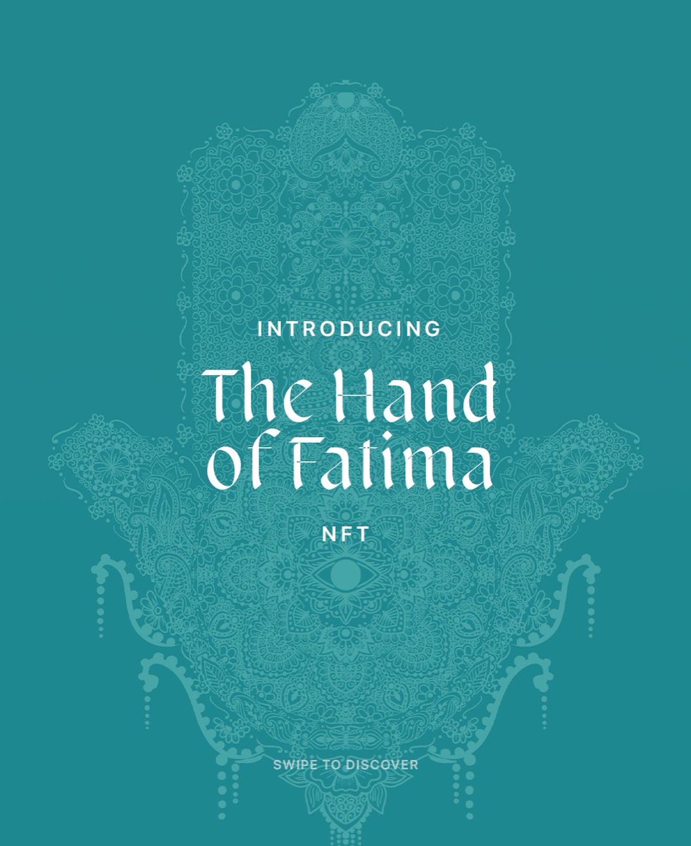 HandOfFatimaNFT's tweet photo. We are proud to announce our Hand of Fatima NFT. Our concept is simple: use our hands to add a layer of protection from the evil eye. Hang it up in a room in your metaverse or use it as an icon or display picture. Protect yourself from the harmful glare of others. #nftart #NFTs https://t.co/0QX0UG0OSi