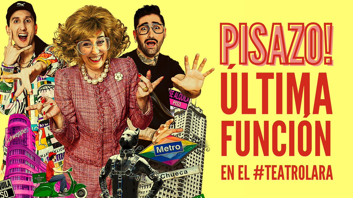 ‼️‼️‼️‼️‼️‼️‼️‼️‼️‼️‼️‼️‼️‼️‼️‼️‼️‼️‼️‼️‼️‼️‼️‼️‼️‼️‼️‼️‼️‼️
💥 ¡Última función de PISAZO!

👉La única #comedia exclusiva para #inquilinos que llegó al #Lara de la mano de <a href="/Es_Montgomery/">Montgomery</a> y del autor y director <a href="/JuanMaPina/">JuanMa Pina</a>.

📆 HOT 27 DE NOVIEMBRE
#teatro #comedias