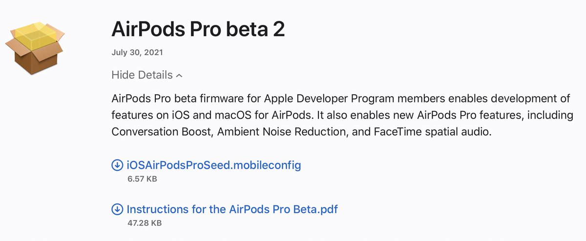 mathijsql's tweet image. Today I learned Apple provides AirPods Pro beta firmware.. ¯\_(ツ)_/¯