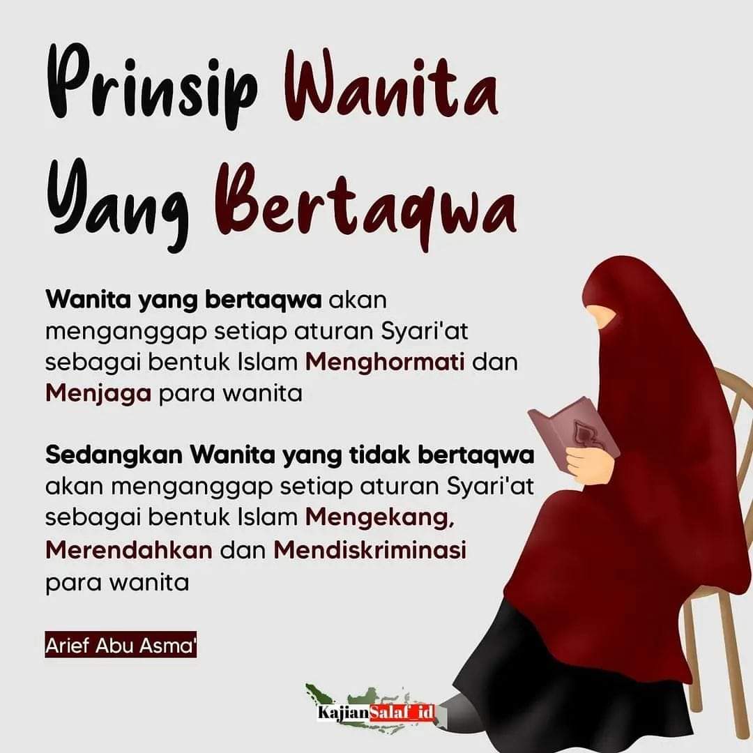 KyuunMey's tweet photo. Bismillah
Prinsip Wanita Yg Bertaqwa
Wanita yg bertaqwa akan menganggap setiap aturan Syari'at sebagai bentuk Islam Menghormati dan Menjaga para wanita
Sedangkan Wnta yg tidak bertaqwa akan menganggap setiap aturan Syari'at sebagai bentuk Islam Mengekang, https://t.co/blBtPAYhTs