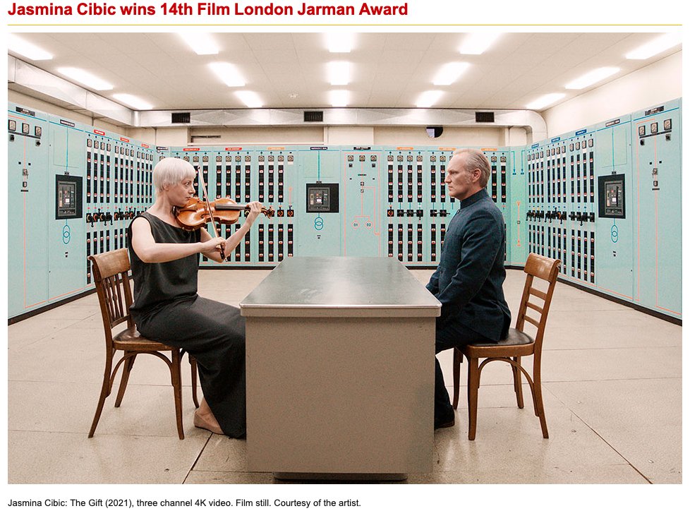 What a week! Here's the next of several articles about 
<a href="/jasminacibic/">Jasmina Cibic</a>'s Jarman Awards win this week. This one from <a href="/artdaily/">ArtDaily, The First Art Newspaper on the Net</a> . More to follow!