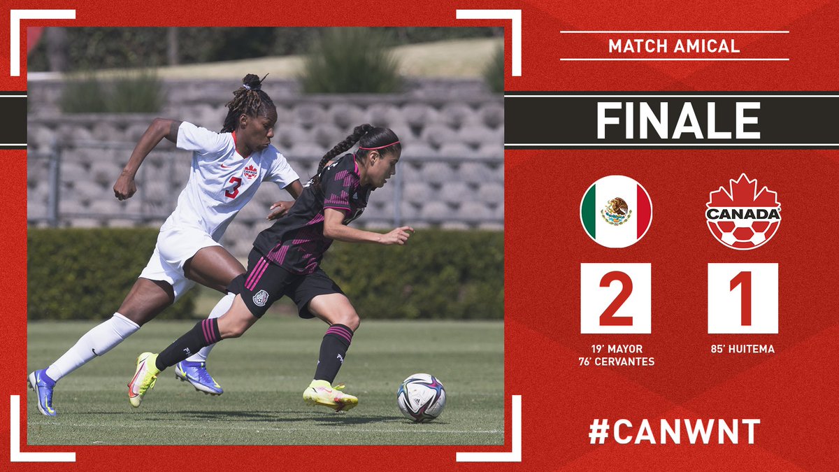 CanadaSoccerFR's tweet photo. Finale

#CANWNT 🇨🇦 1:2 🇲🇽 https://t.co/9hLpa8vimV