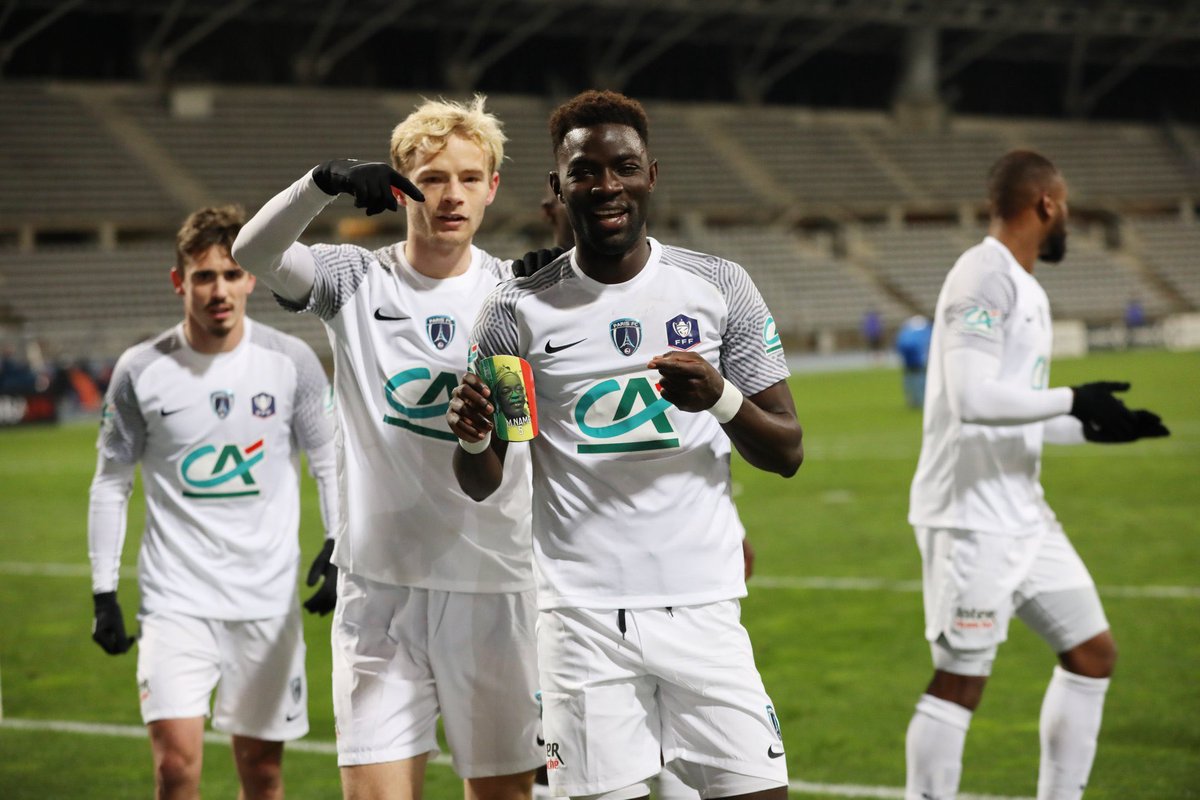 SystemFoot's tweet photo. [#CoupeDeFrance🇫🇷] Le #ParisFC pulvérise #Cayenne (R1) 14-0 !

⚽️⚽️⚽️ #Name 29’ 45’ 53’
⚽️ #Diakité 56’
⚽️⚽️⚽️ #DiabyFadiga 62’ 70’ 78’
⚽️⚽️ #Alfarela 71’ 77’
⚽️⚽️⚽️ #Guilavogui 74’ 84’ 87’
⚽️⚽️ #Laura 82’ 88’

🟥 #Charmon 41’

#PFCCSCC https://t.co/8qoBR75K1D