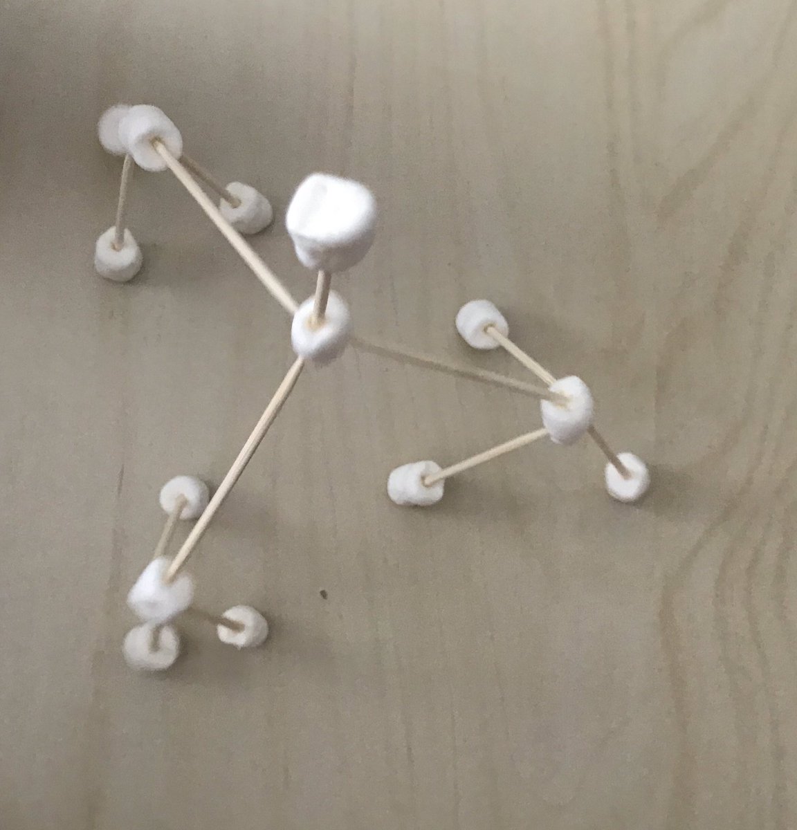 Mari_Scienegl's tweet photo. Had fun making tetrahedron shapes to make a atomic carbon model of a diamond! 💎⚛️ Thank @GirlsInScience for this workshop! https://t.co/KpaGDbn5UZ