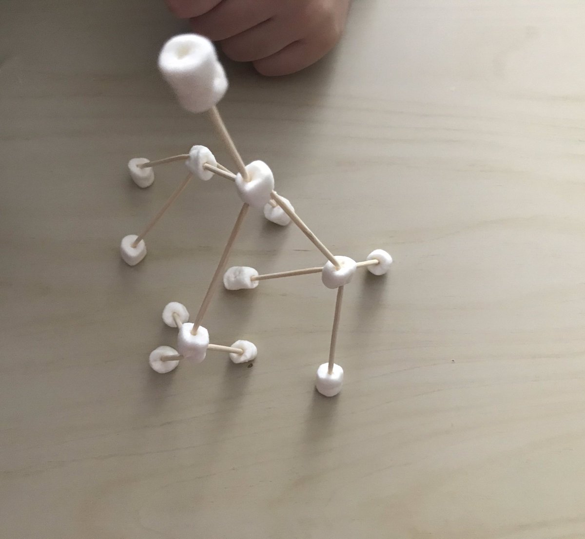 Mari_Scienegl's tweet photo. Had fun making tetrahedron shapes to make a atomic carbon model of a diamond! 💎⚛️ Thank @GirlsInScience for this workshop! https://t.co/KpaGDbn5UZ