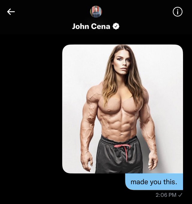 just realized john cena follows me&hellip; you know what I had to do. https://t.co/jB3EGZ4qns