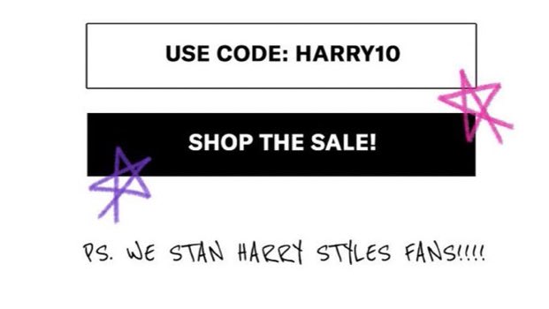 harries robbing an online store overnight and getting a discount code in harry's name the next day,, this is going down in harrie history