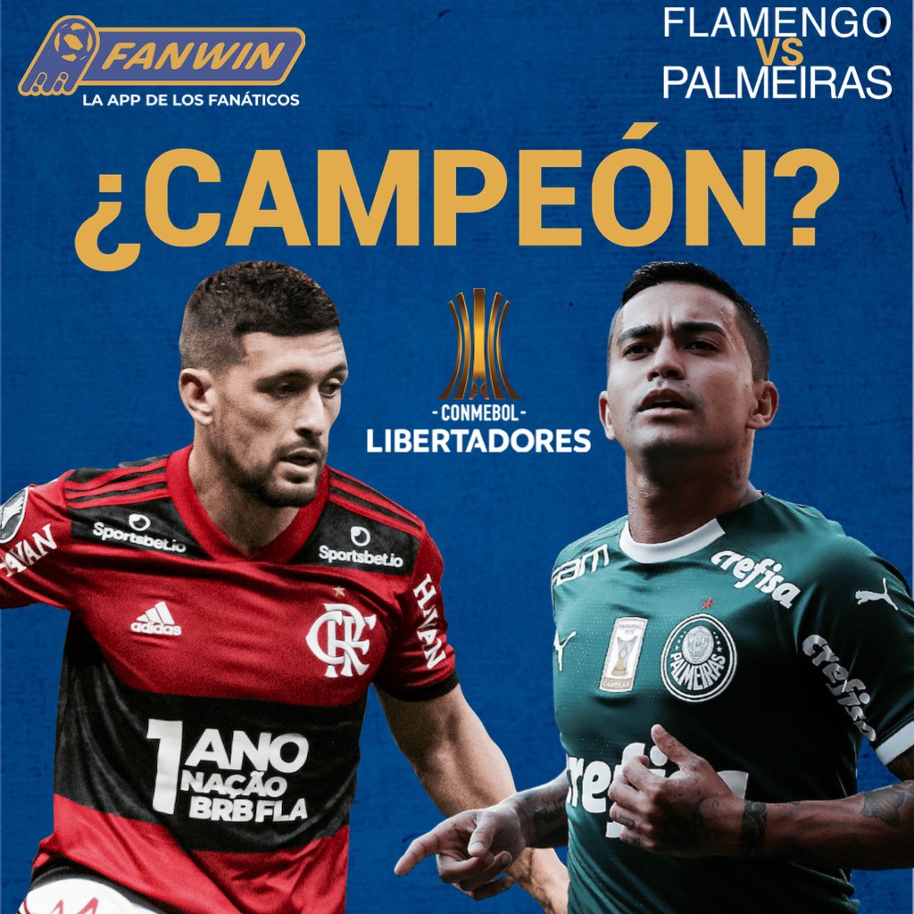 fanwinapp's tweet photo. FINAL DE COPA LIBERTADORES 🏆 
Flamengo 🆚 Palmeiras
¿Vos por quién vas?
Jugala en #FanWin
#LaAppDeLosFanáticos https://t.co/3Ils4F7m34