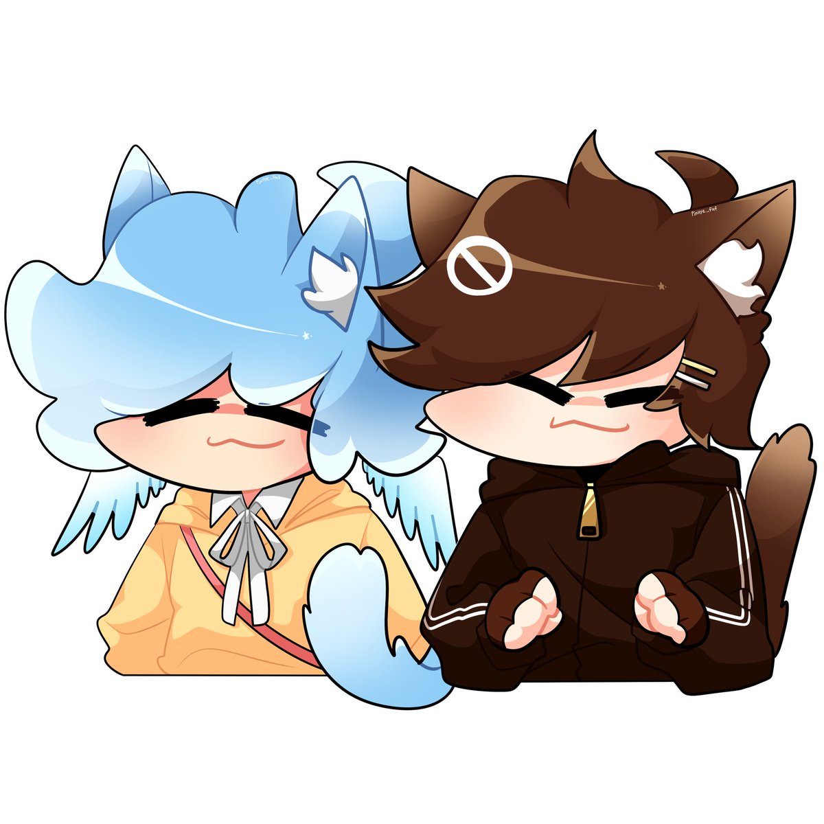 FNFDreamCatcher's tweet photo. A cute cat friend!🍫🕊💙

Artist : @pinhye_fnf 

#FNF_Chocolate_AU 
#FNF_DreamCatcherAU https://t.co/ZT1d3R2cx8