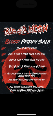 wtfJM0NEY's tweet photo. NFT COLLECTORS @BloodMoonNFT is having an insane mint right now!  In the next 25 mints you can win a Hoodie Ape by my man @NFT_Ciqarillo plus $500!  Not to mention all of the ETH minting incentives!  Sick art, great community and future staking for PASSIVE INCOME.  THIS IS CRAZY https://t.co/gGs9dHRdKh