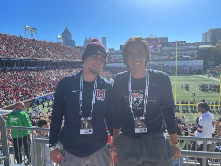 Had a great time at the <a href="/GeorgiaTechFB/">Georgia Tech Football</a> game today! Thank you @CoachBrentKey for having us! <a href="/Slymom261/">Alisha Sylvestri</a> <a href="/BenLowery24/">Ben Lowery</a> <a href="/coachclack23/">Adam Clack</a> <a href="/MiltonEagles_FB/">Milton High School Football</a>