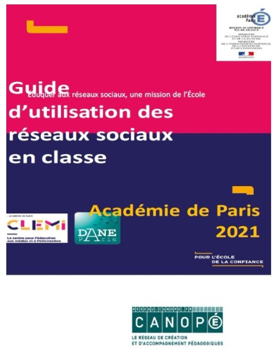 StephaneLastere's tweet photo. #TeamPE (mais pas que) 
Pour les #Twitclasses : 
#Ress_Num
#EMC #EMI
"Guide d’utilisation des réseaux sociaux en classe" - V2021
@LeCLEMI @ClemiParis @reseau_canope @Academie_Paris https://t.co/fX56cs5aSL https://t.co/3GMO94Aj89