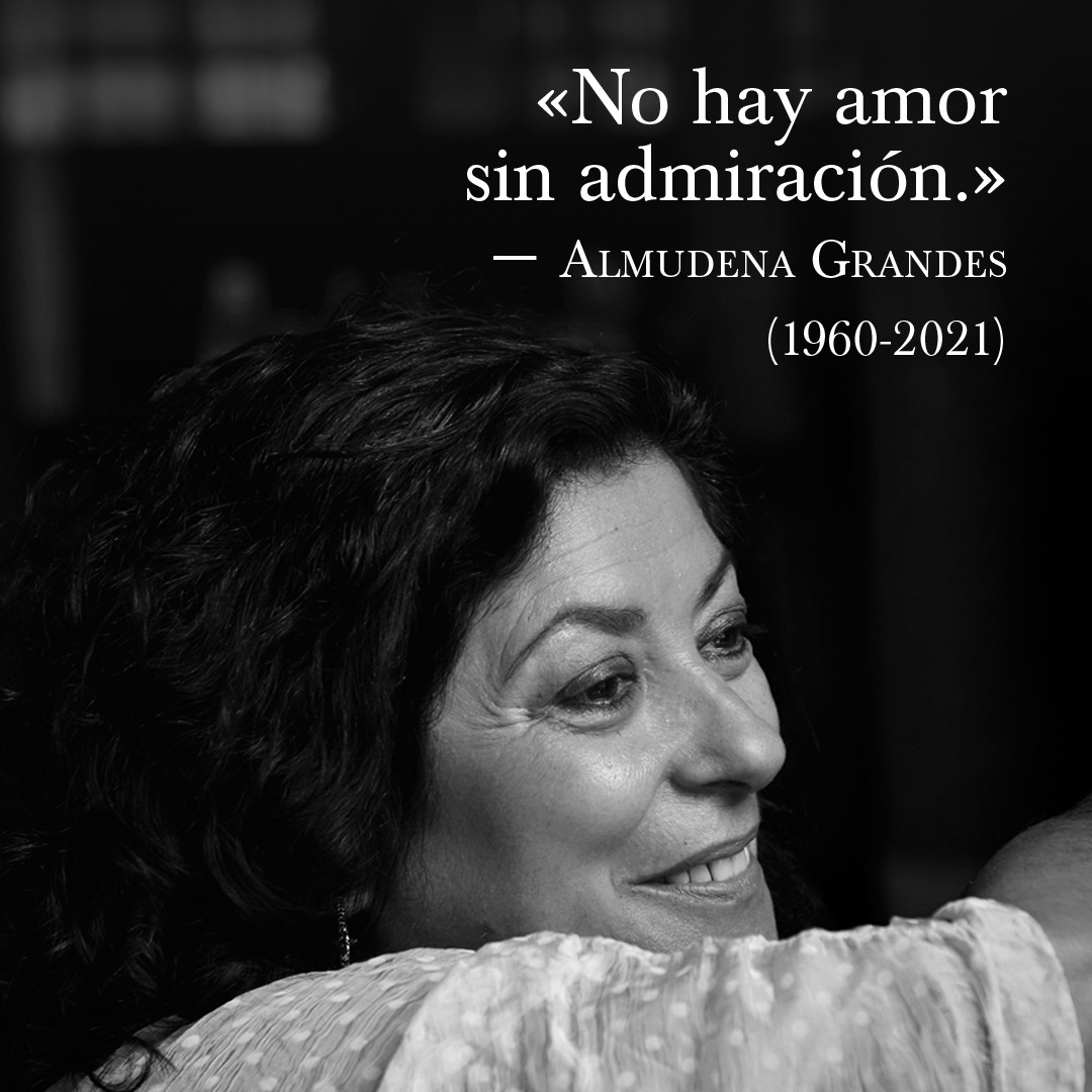 Almudena Grandes on Twitter: "Desde Tusquets Editores lamentamos  profundamente comunicar el fallecimiento de nuestra querida autora y amiga Almudena  Grandes. https://t.co/Cai1PmZR2M" / Twitter
