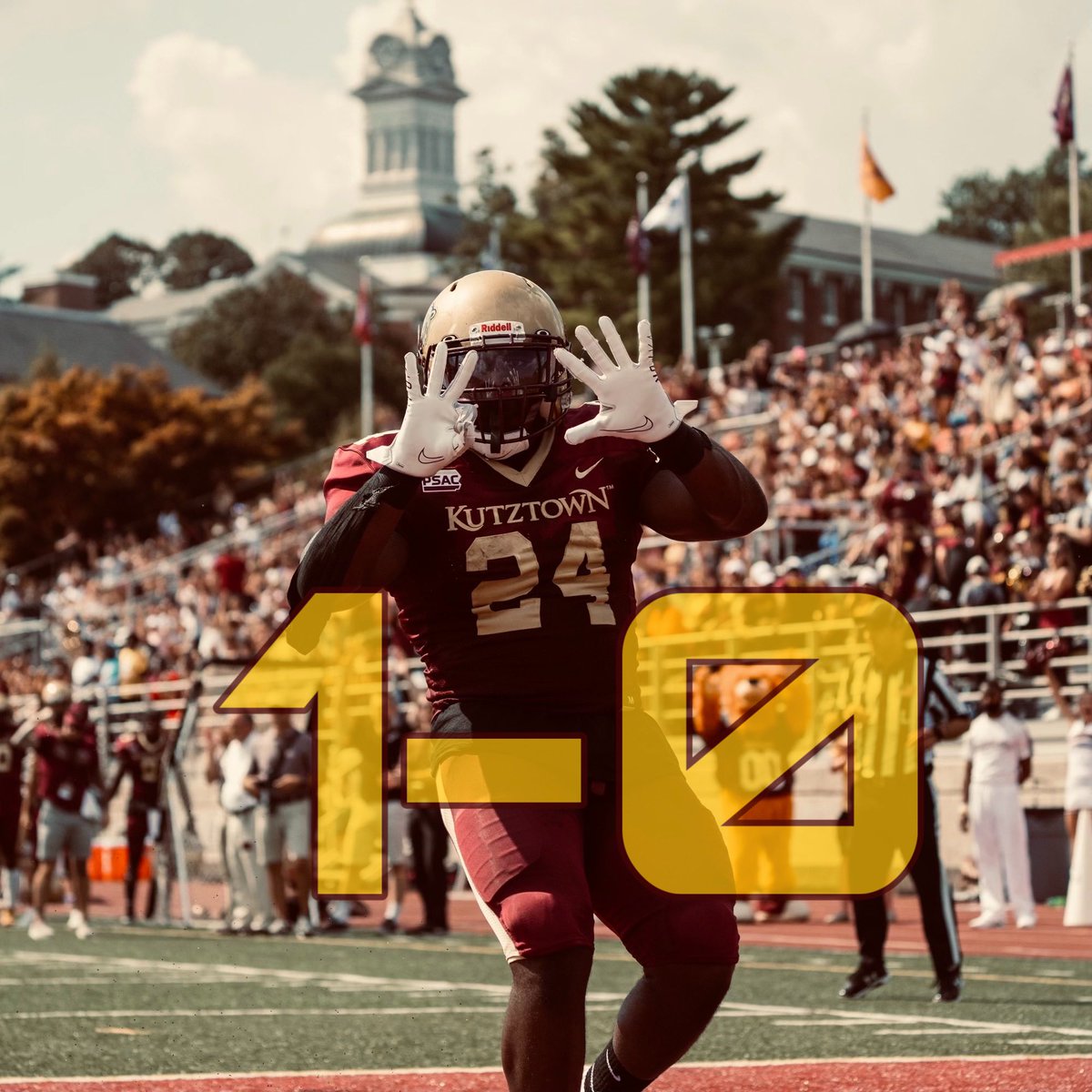 KUBearsFootball's tweet photo. 1-0. 

Onto the Elite Eight 

#goodtobegolden #gobearsgo https://t.co/Sjn6WCOdXW