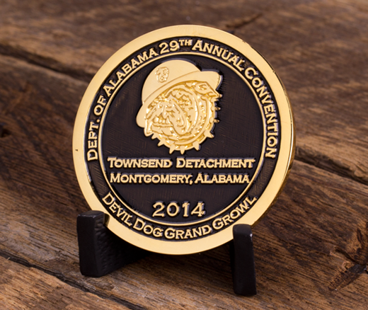 Coins4Anything's tweet photo. The black paint-fill really makes the gold design POP! #challengecoin https://t.co/fZyEIEcKOo https://t.co/TsCpJy6Zjy