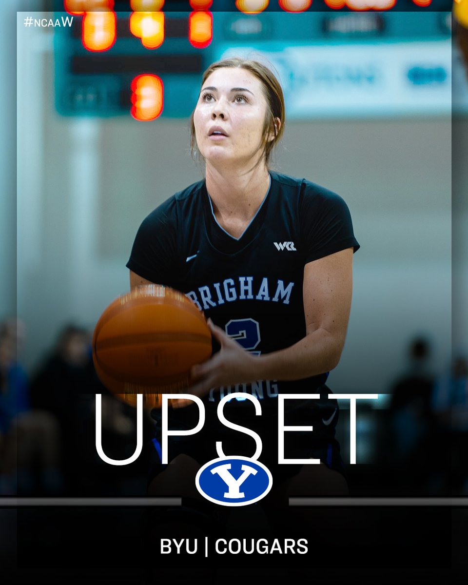 MarchMadnessWBB's tweet image. BACK TO BACK UPSETS! 😱

@byuwbb is on 🔥 and upsets No. 22 West Virginia, 58-57! 

#ncaaW