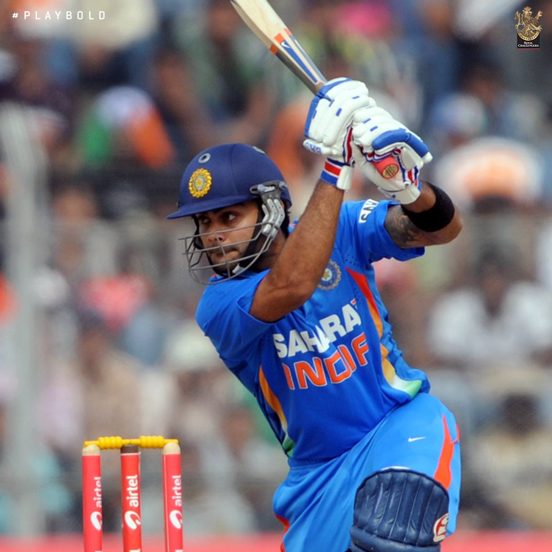 RCBTweets's tweet photo. #OnThisDay in 2️⃣0️⃣1️⃣0️⃣, a young @imVkohli got to his 4th ODI century, scoring 1️⃣0️⃣5️⃣ (104) against 🇳🇿, an innings that helped 🇮🇳 script a 4️⃣0️⃣ run victory in Guwahati. 🙌🏻

#PlayBold #INDvNZ https://t.co/Rr61PB16Fz