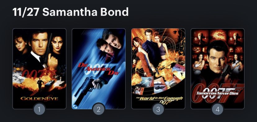 Hoy cumple años la actriz Samantha Bond (60). Happy Birthday ! Aquí mi Ranking: 