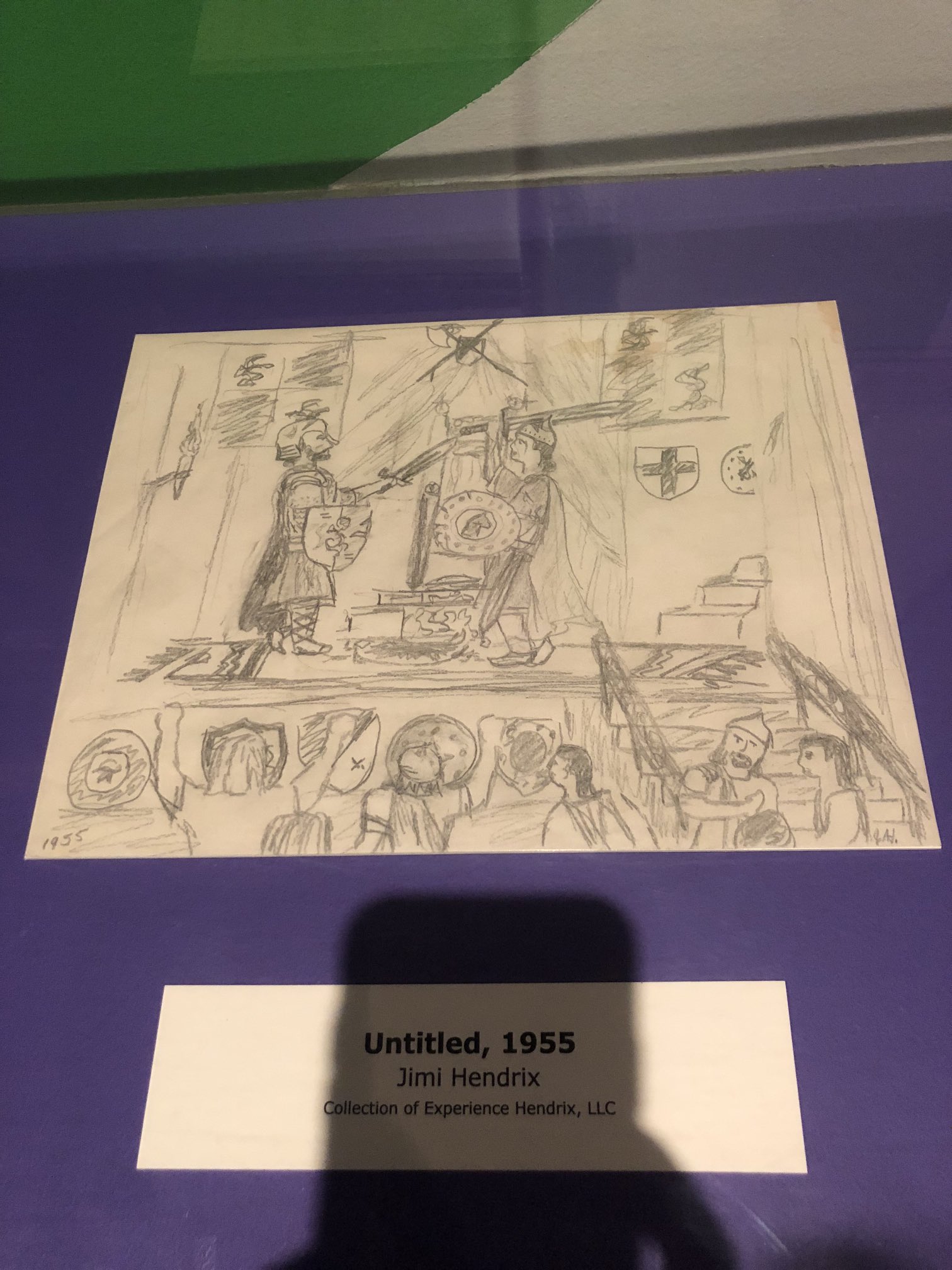 Happy Birthday Jimi Hendrix.       His school drawings on display at Rock n Roll Hall of Fame 