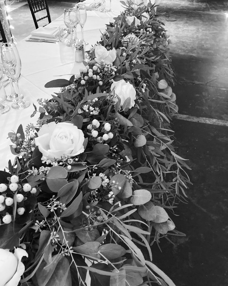 Top table arrangement from today’s wedding….. #weddingflowers #weddingflorist #cheshireflowers #cheshirewedding #cheshireflorist #floristry