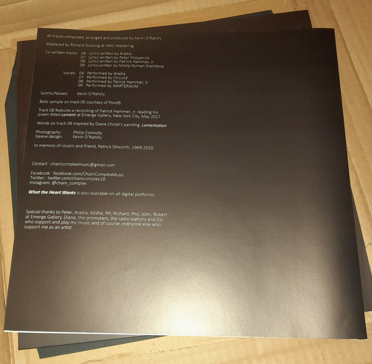 Limited Edition Vinyl/Record - Available now from Bandcamp - 9 remaining...

Grab one here: chain-complex.bandcamp.com/album/what-the…

#NEWALBUM #vinyl #vinylrecords #Bandcamp #LimitedEdition #whattheheartwants