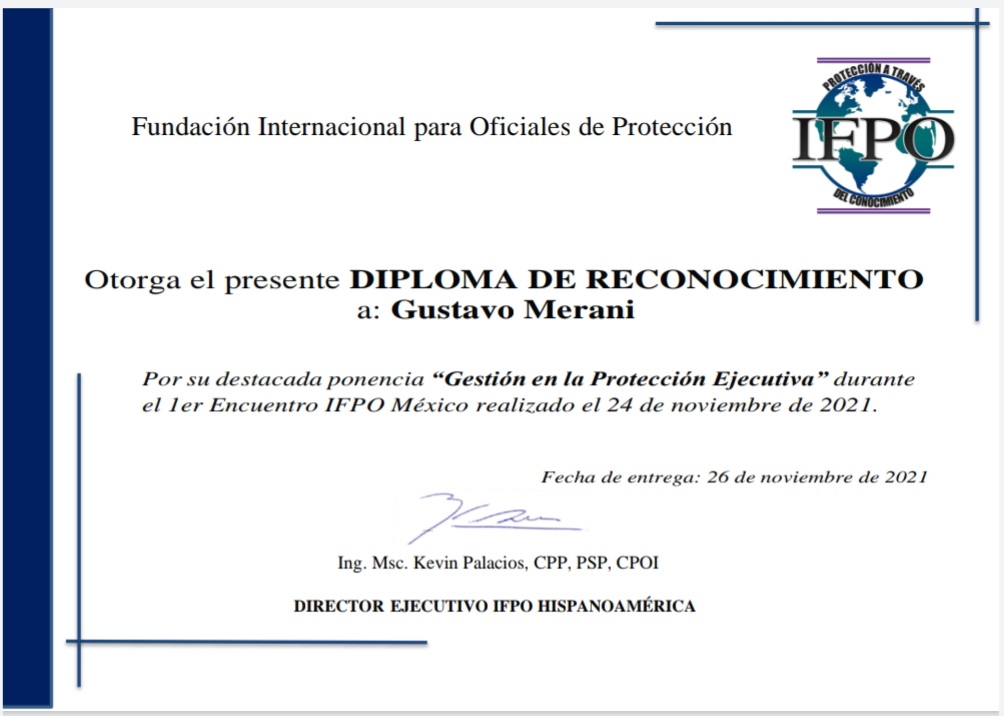 Muchas gracias <a href="/ifpo_es/">IFPO Hispanoamérica</a> <a href="/CoachSeguridad/">Kevin E. Palacios</a> Kevin Palacios, Ivan Ivanovich <a href="/ivanims77/">Ivan Ivanovich</a> por haberme permitido ser parte del lanzamiento de #IFPOMexico