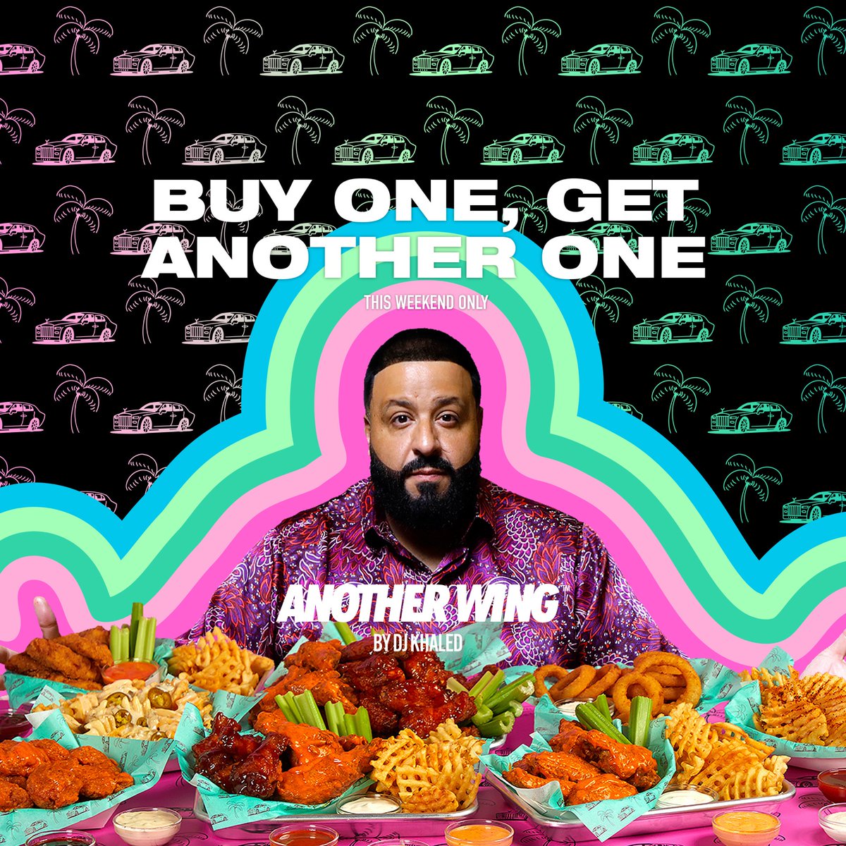 djkhaled's tweet photo. Get yours. Order 10 wings and get 10 additional wings on us @ubereats! #AnotherWing #BOGO #BlackFriday #CyberMonday https://t.co/Gsy57UD1np