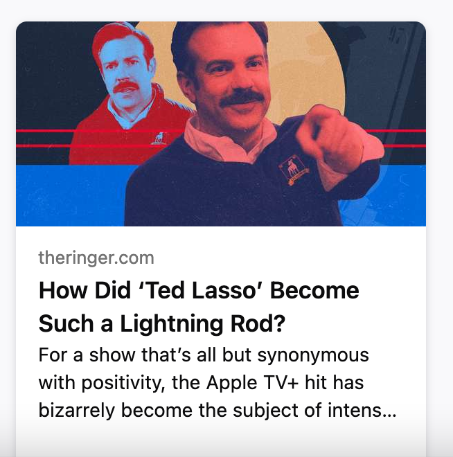 RemingtonWild's tweet photo. #TedLasso is the covid era attempt to create a "thunder blanket" per @super_context's diagnosis of nostalgic media content https://t.co/biVr1kN55x