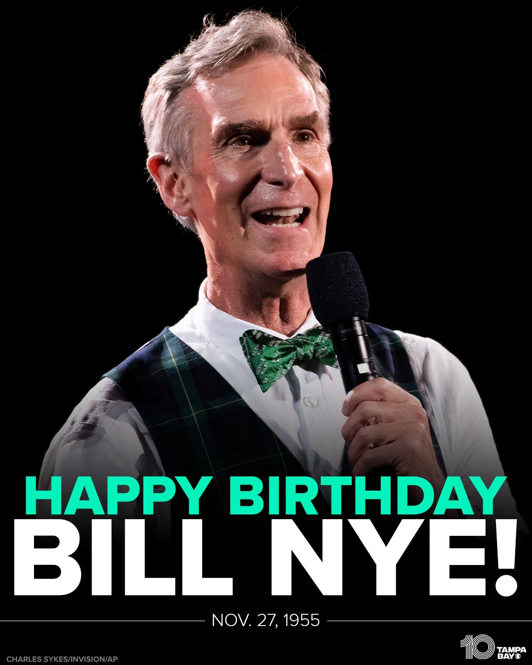 HAPPY BIRTHDAY! Bill Nye \"The Science Guy\" is celebrating his 66th birthday today! 