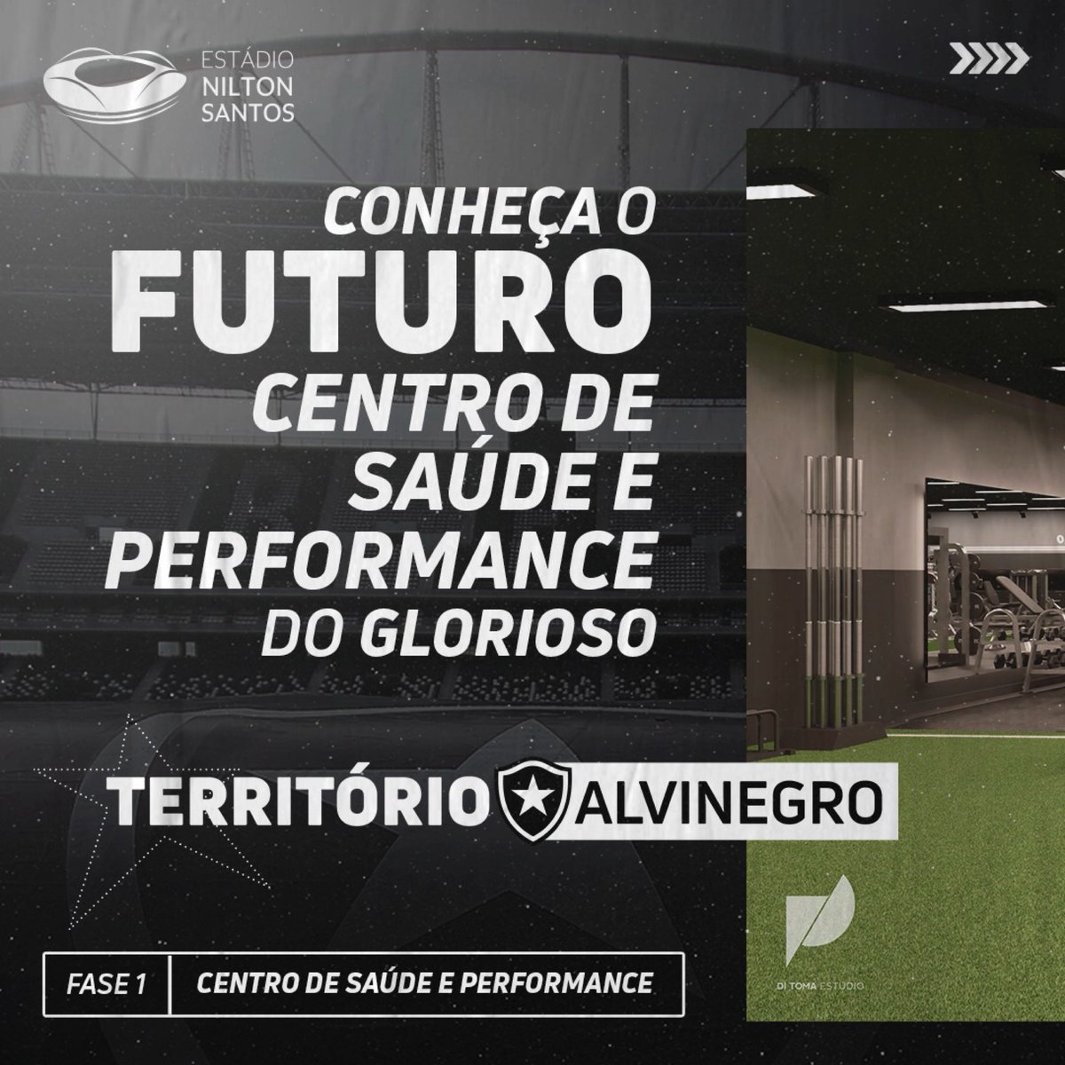 Botafogo's tweet photo. TERRITÓRIO ALVINEGRO 🔥 
O Núcleo de Saúde e Perfomance do Fogão! A torcida segue jogando junto e ajudando na arrecadação para a construção do centro que vai dar um salto de qualidade no desenvolvimento esportivo do futebol profissional! 🏋🏻‍♂️⚽️

Participe: https://t.co/jUi4PbYLIe https://t.co/mT49zHjNvb