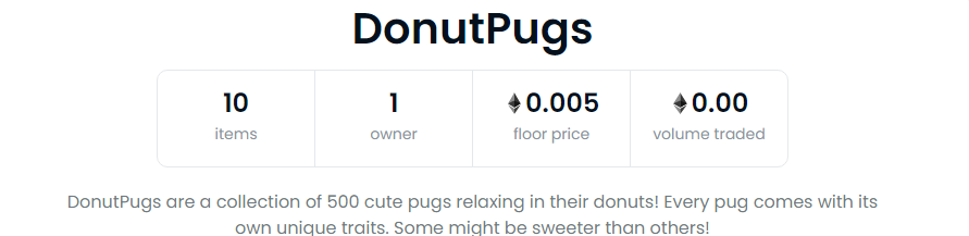 DonutPugs's tweet photo. @DonutPugs are being listed on @opensea! First 10 are up for sale on the Polygon Blockchain! https://t.co/0bgYUYX7i6
#nftdrop #nft #nftcollectors #nftart #nftcollection #donutpugs #NFTcollectibles https://t.co/FHjiYZ6F6c