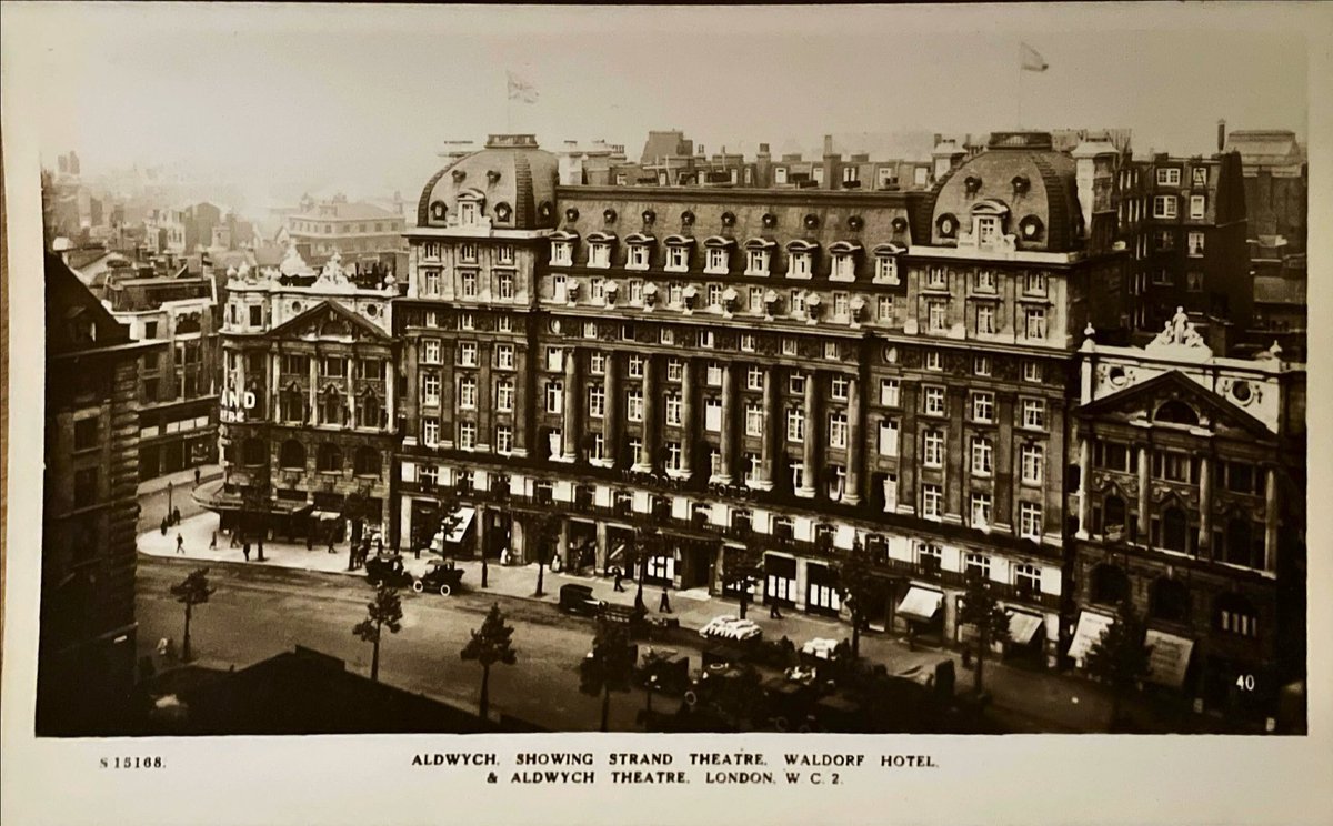 Strand Theatre and Waldorf Hotel, #Aldwych Not posted. #London #OldLondon #Postcards #History